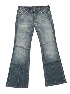 Seven7 Faded Blue Flare Jeans